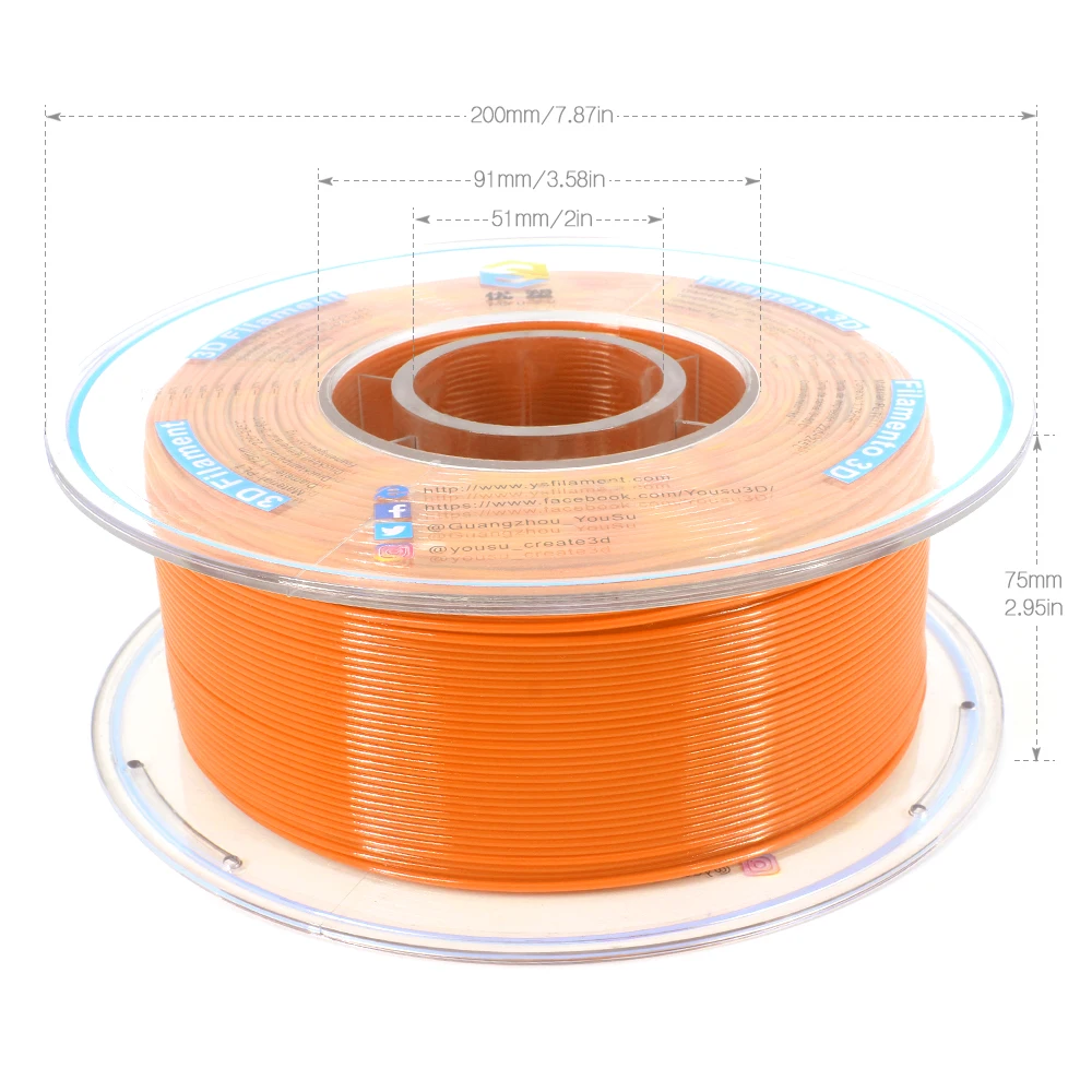 YouSU 3D Printer Filament 1.75mm  (1kg)PLA