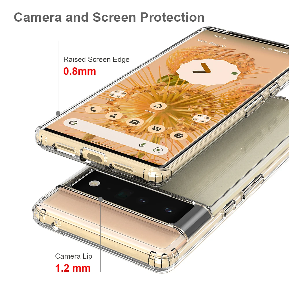 Transparent PC Back Cover For Google Pixel 6 Pro Tough Clear Case For Google Pixel 6Pro