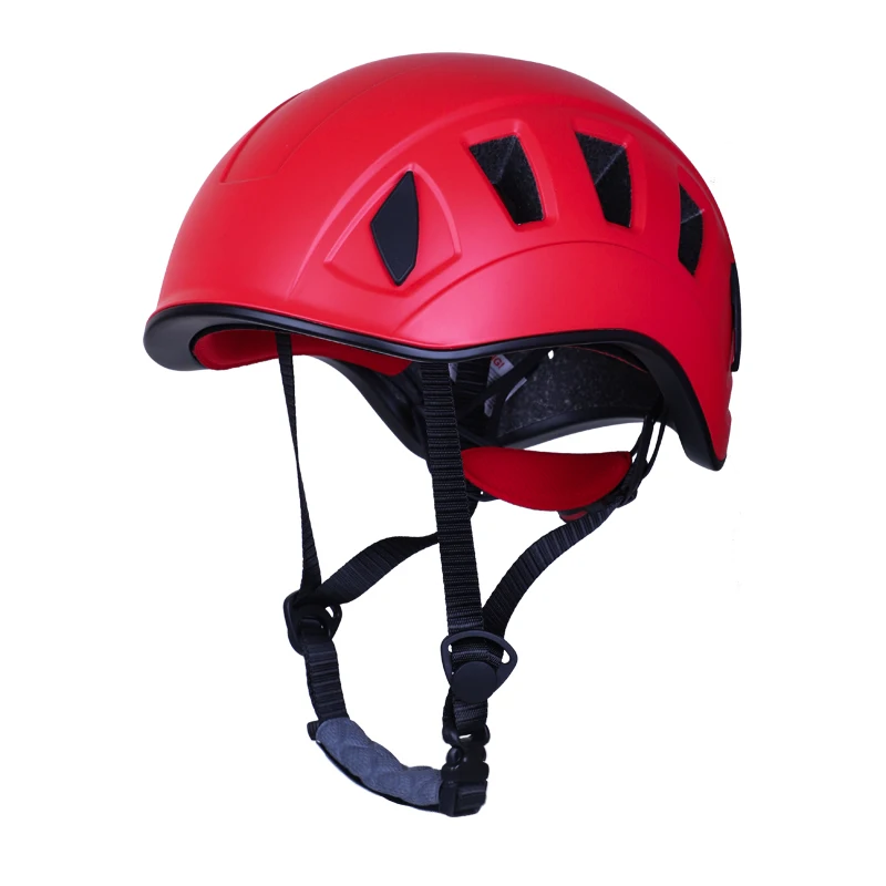 
Outdoor climbing black safety breathable Polycarbonate plastic climbing helmet 