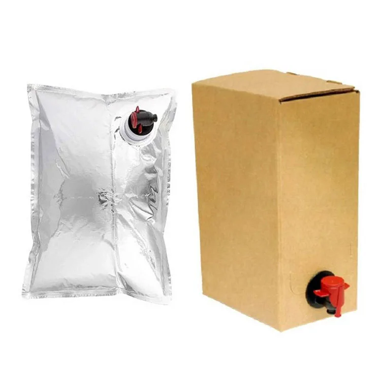 3L 5L 10L 20L Transparent Square Bottom Bag Dispenser Food Grade Liquid Packaging BIB Aluminum Foil Bags Para Vinho Bag in Box