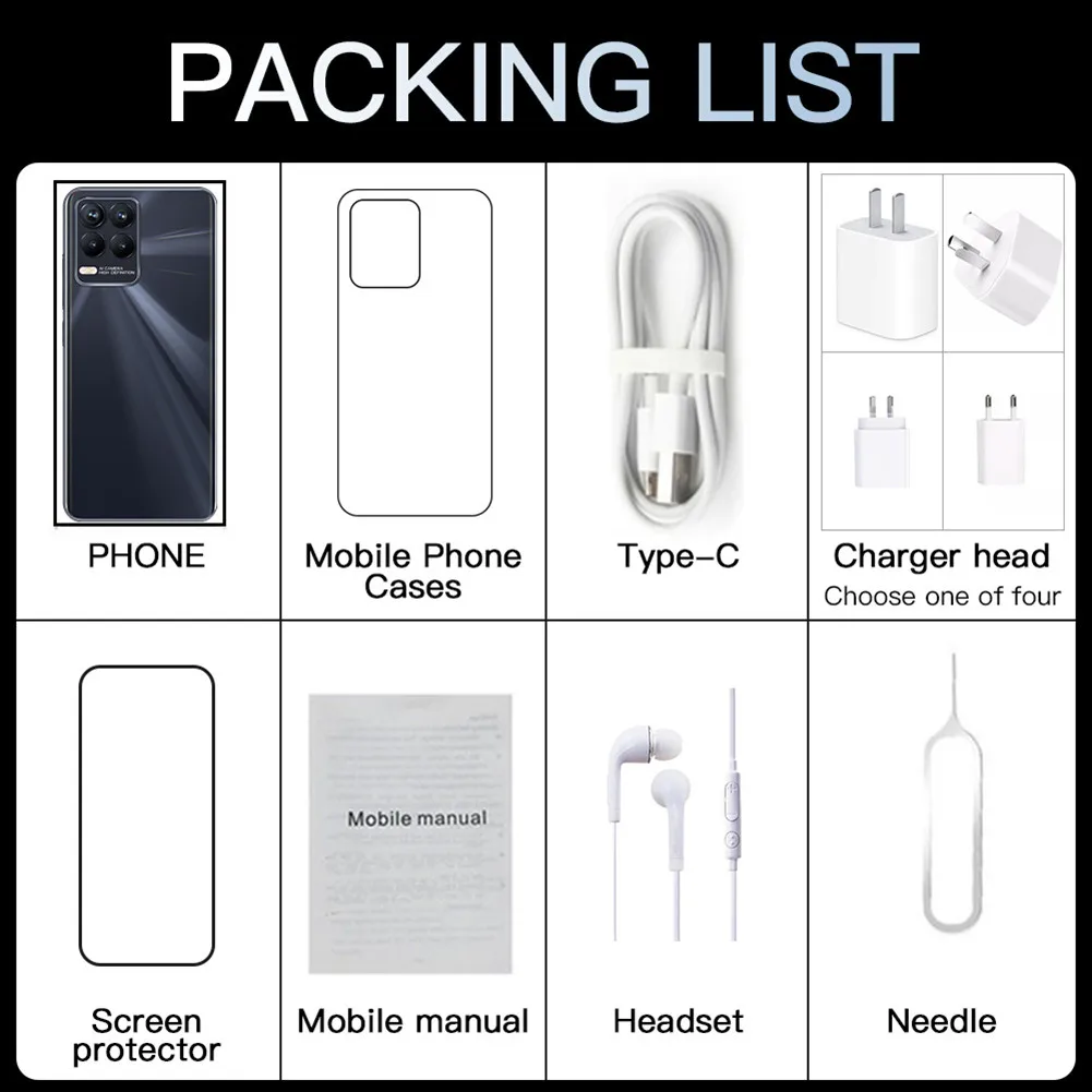 Global Version Reolme8s 5G Smartphone 6.7inch phone 16+512GB cell phone Battery 6800mAh Android 11Unlock Dual SIM gaming mobile