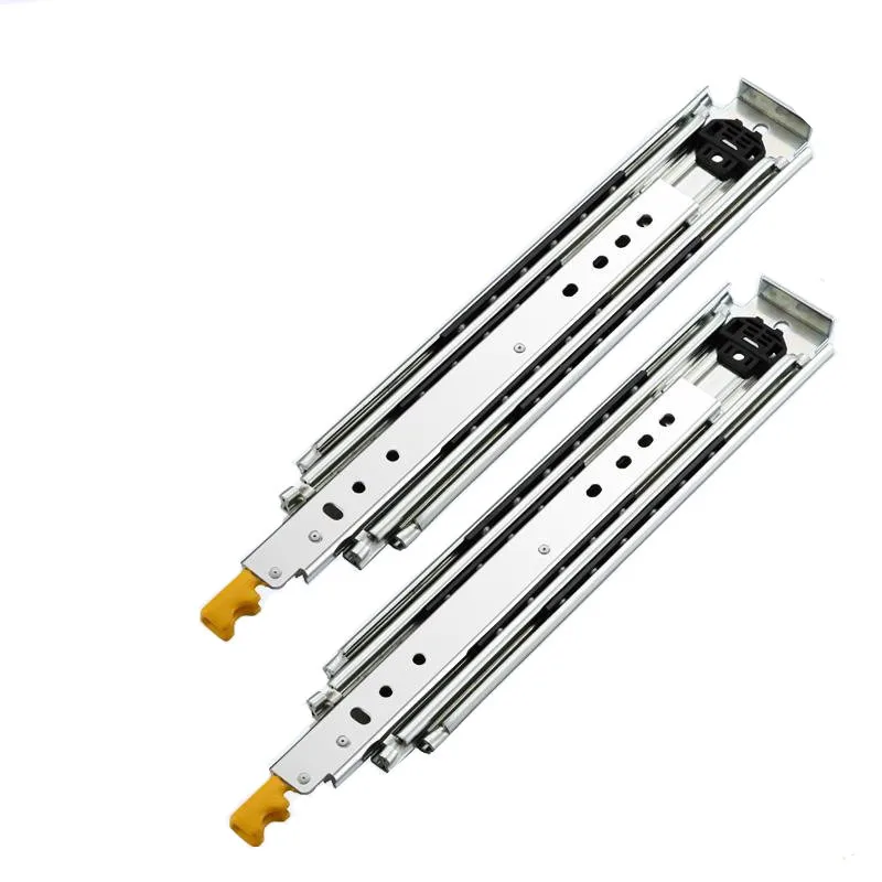 SINOHARD 76mm Heavy Duty Industrial Drawer Slides Locking Full Extension 500LB Load Drawer Runners Ball Bearing Side Mount Rail