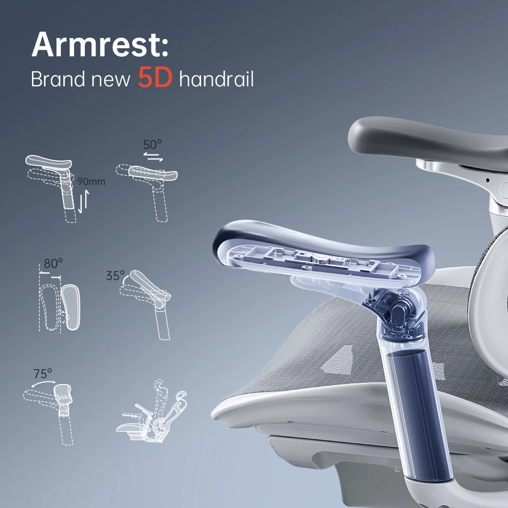 Sihoo Doro C300 New Design 6D Bionic Joint Armrest Handrail Adjustable Lumbar Pillow Ergonomic Office Chair