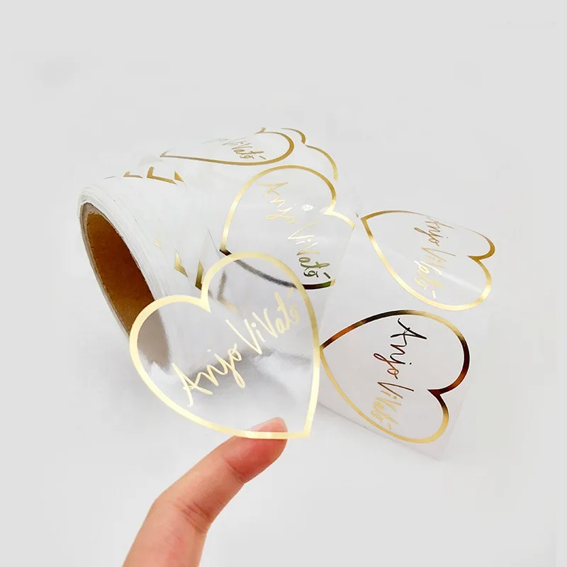 Custom Transparent vinyl stickers custom logo clear waterproof self adhesive vinyl label sticker china factory