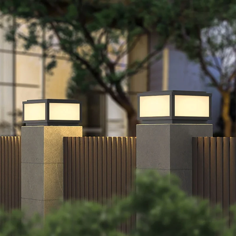 Decorative Garden Wall Lamp Die-casting Aluminum Landscape LED Simple IP65 Waterproof Black Aluminum Doors 80 E27 Aluminum Gate