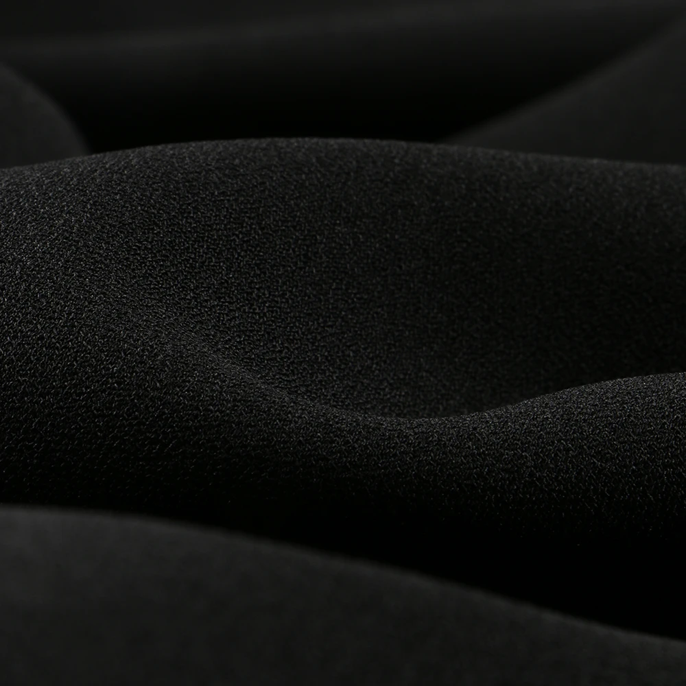 
Muslim Indonesia Arab 100% poly formal black 150D moss crepe fabric for hijab abaya 