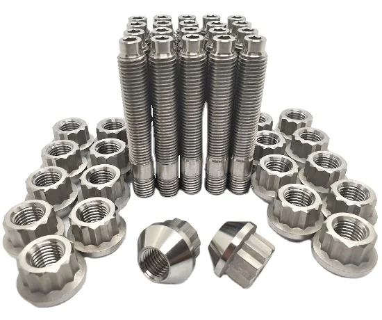 Titanium Racing Wheel Lug Stud M12X75mm GR5 M14x1.5 Titanium Wheel Stud