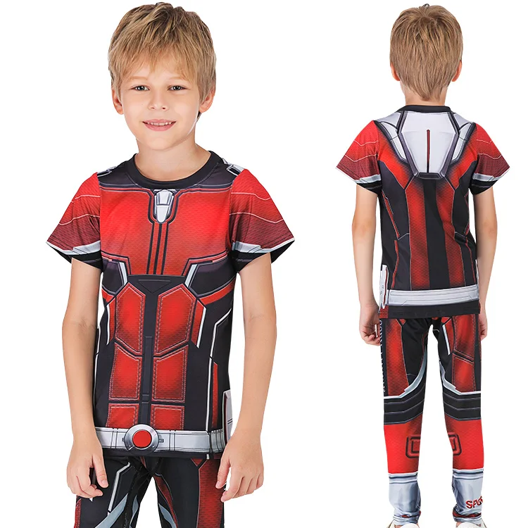 Kids superhero costume custom t shirt marvel t shirts superhero sports suit kids