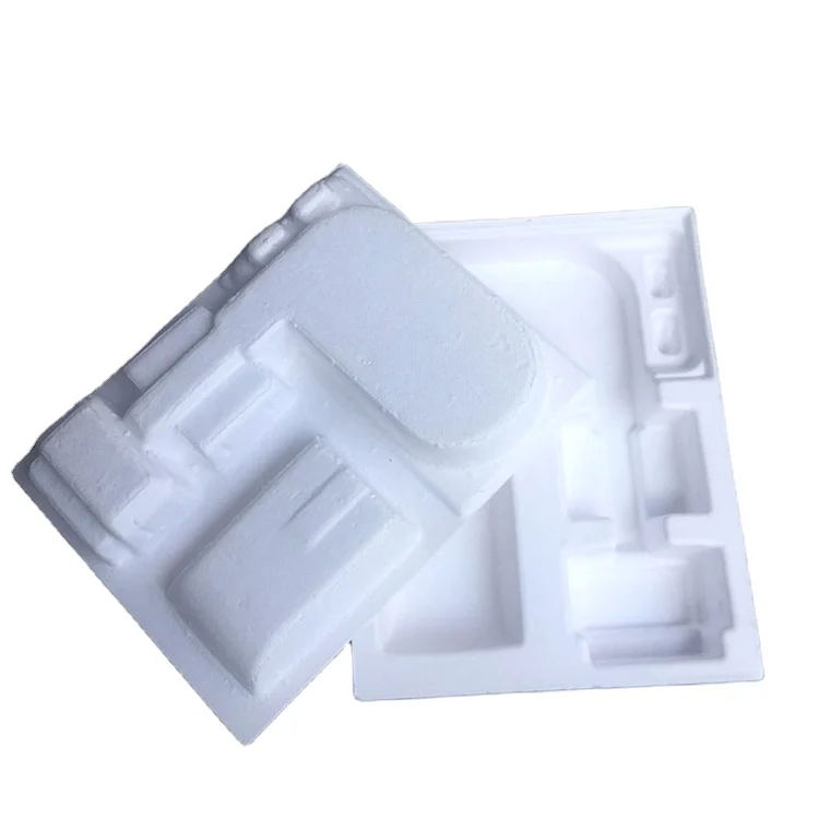 Biodegradable Recycled Tray Molded Packaging Wet-Pressed Sugarcane Bagasse Paper Factory Protect Unbleached Eco-Friendly