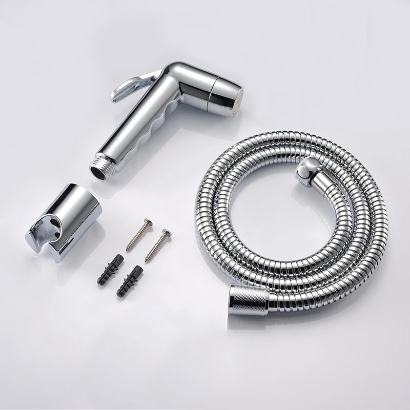 GEE-N Silver Modern ABS Spray Gun Bidet Sprayer Wall Mounted Personal Hygiene Muslim Shattaf