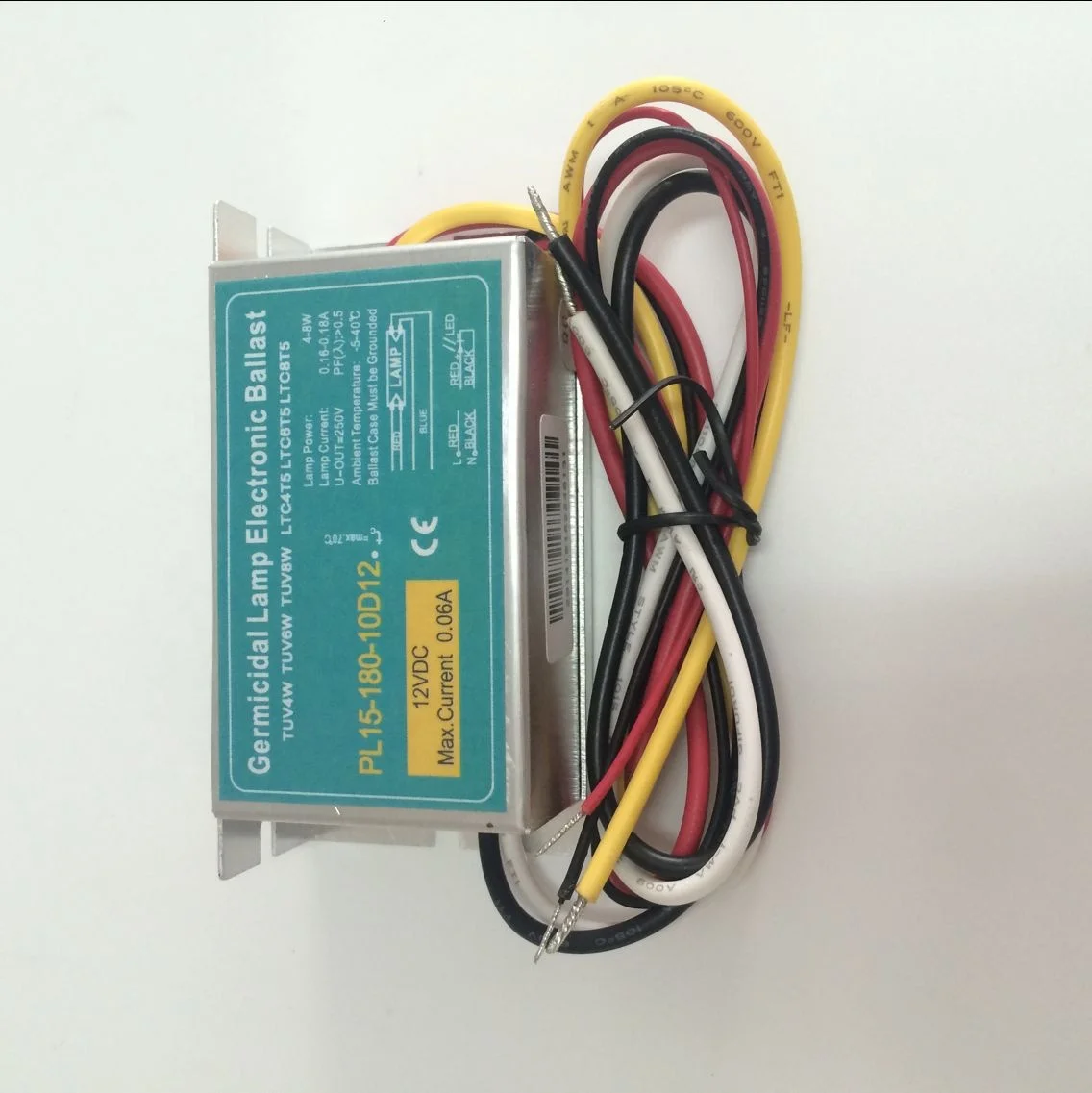 PL15-180-10D12 10w uvc 254nm uv leds 12v dc electronic ballast GPH150T5L 8W inverter