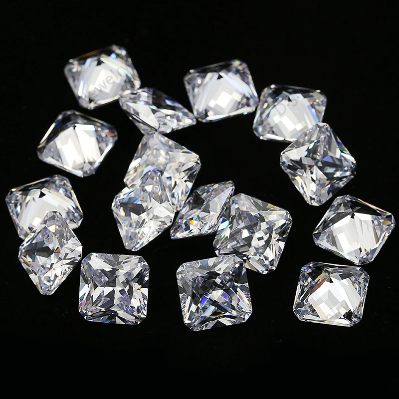 9*9 mm Laser machine cut rough crystal gemstone for jewelry