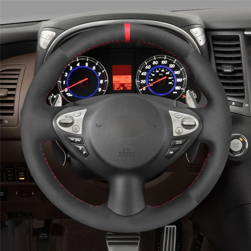  Чехол на руль для Nissan Juke 370Z Sentra SV Maxima Infiniti FX35 FX37 FX50