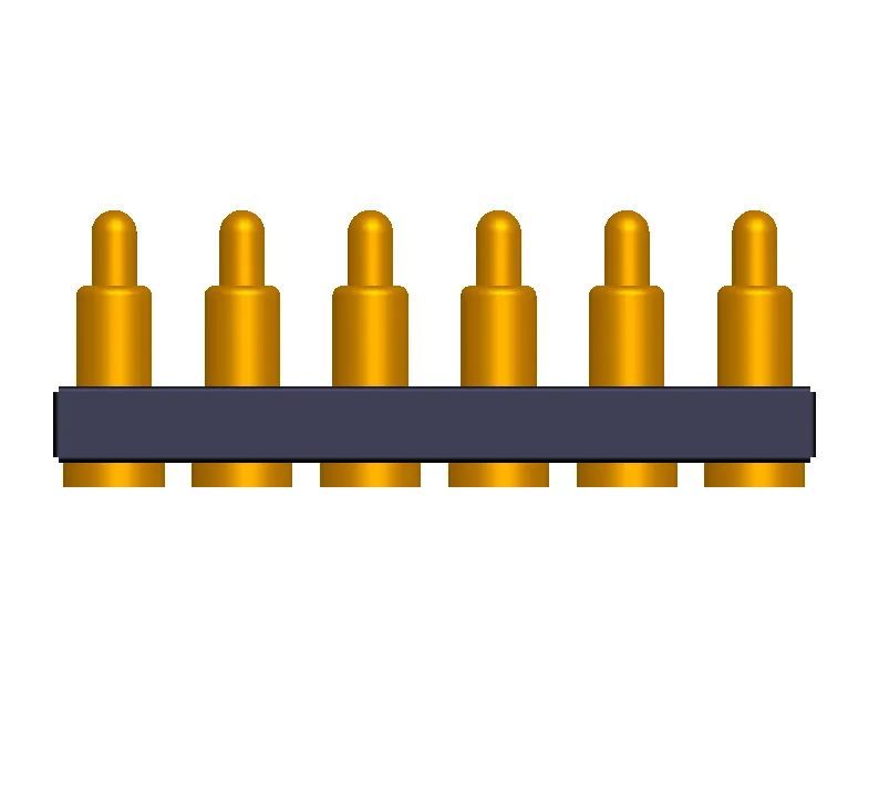 2.54mm 6pin Metal Spring Loaded Pogo Pins Connectors Header Charger Pin SMT Connector