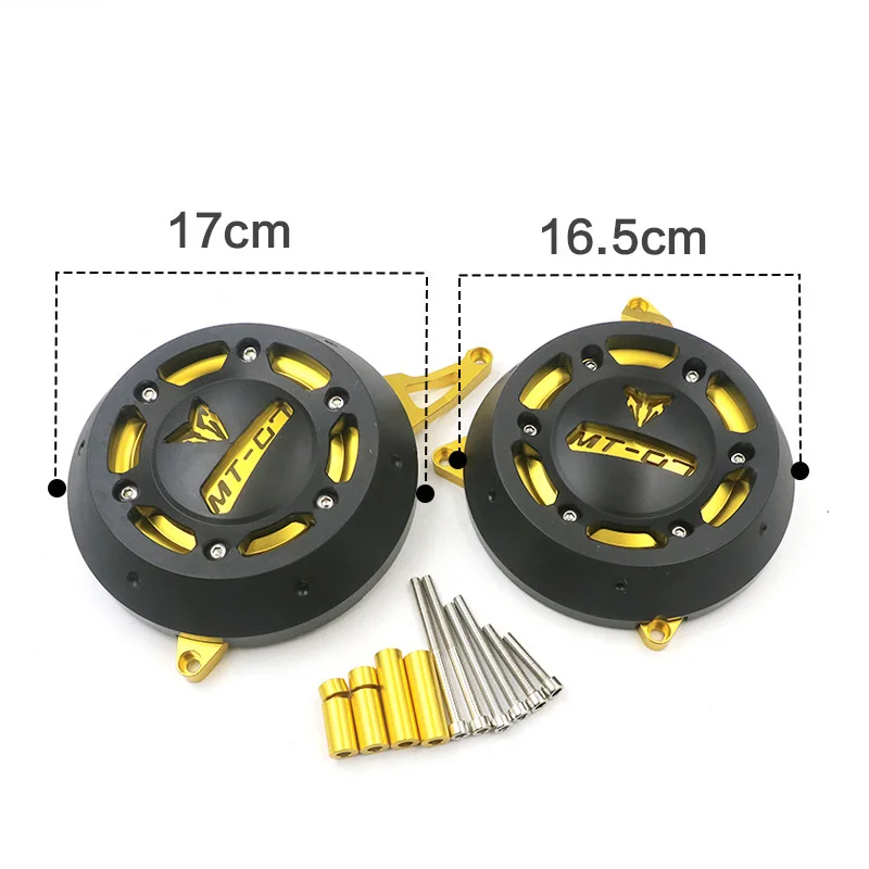 REALZION Motorcycle Modified CNC Aluminum Alloy Engine Side Cover Engine Protective Cover For Kawasaki MT 07 FZ 07