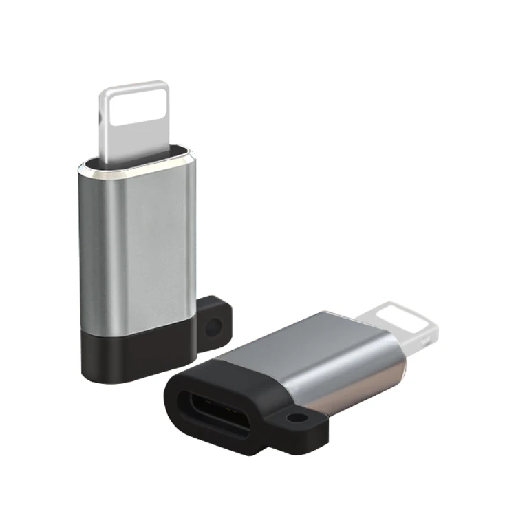 Type-c mobile phone adapter Type-c USB ios adapter with key chain sync charger OTG converter for iPhone 11 12