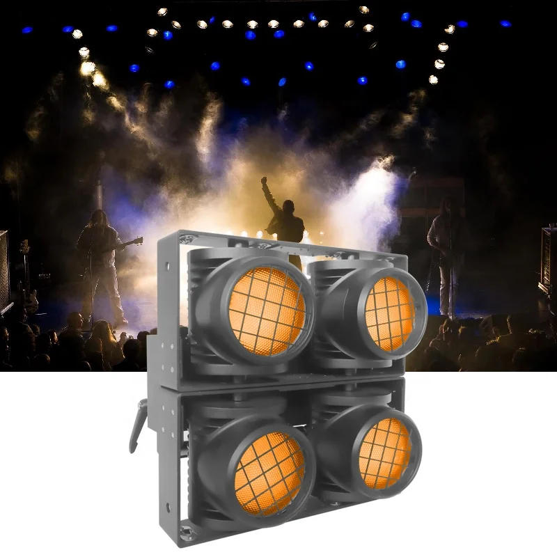 4*150W 650W Output ww red amber 3in1 LEDs 4 eyes Blinder LED Stage Light for show