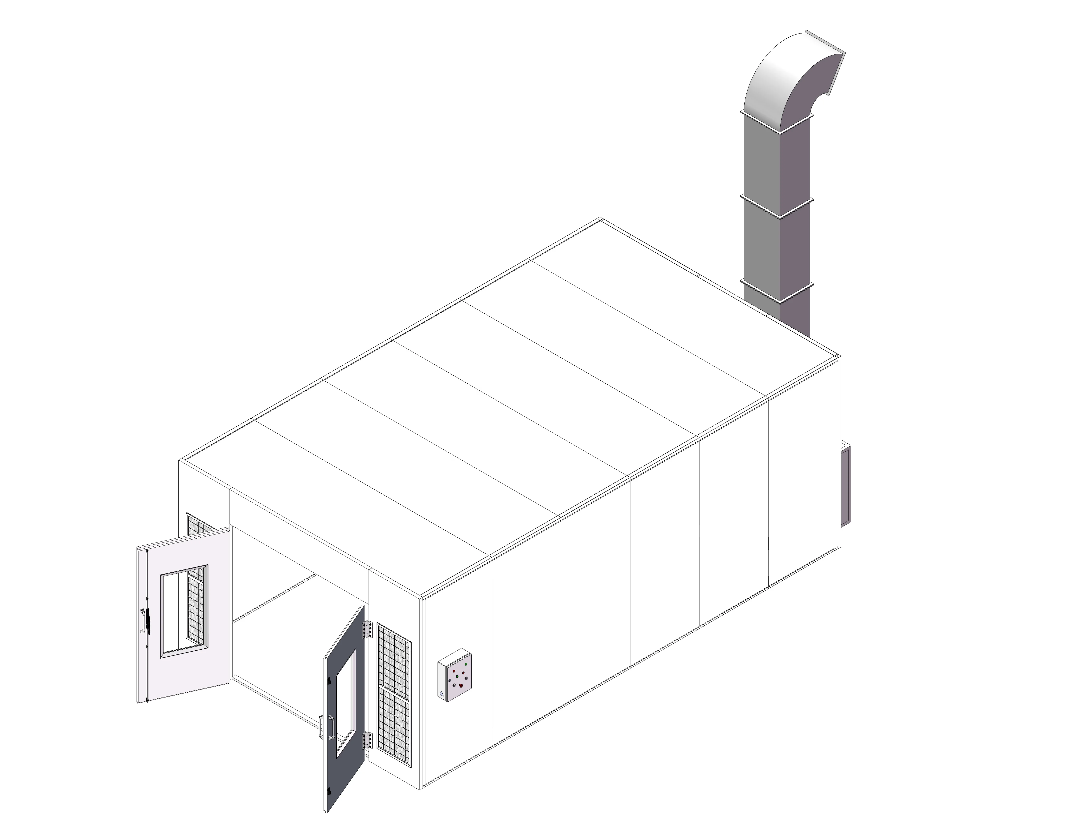2022 Автомобильная покрасочная камера, автомобильная покрасочная камера, духовка для покраски автомобиля