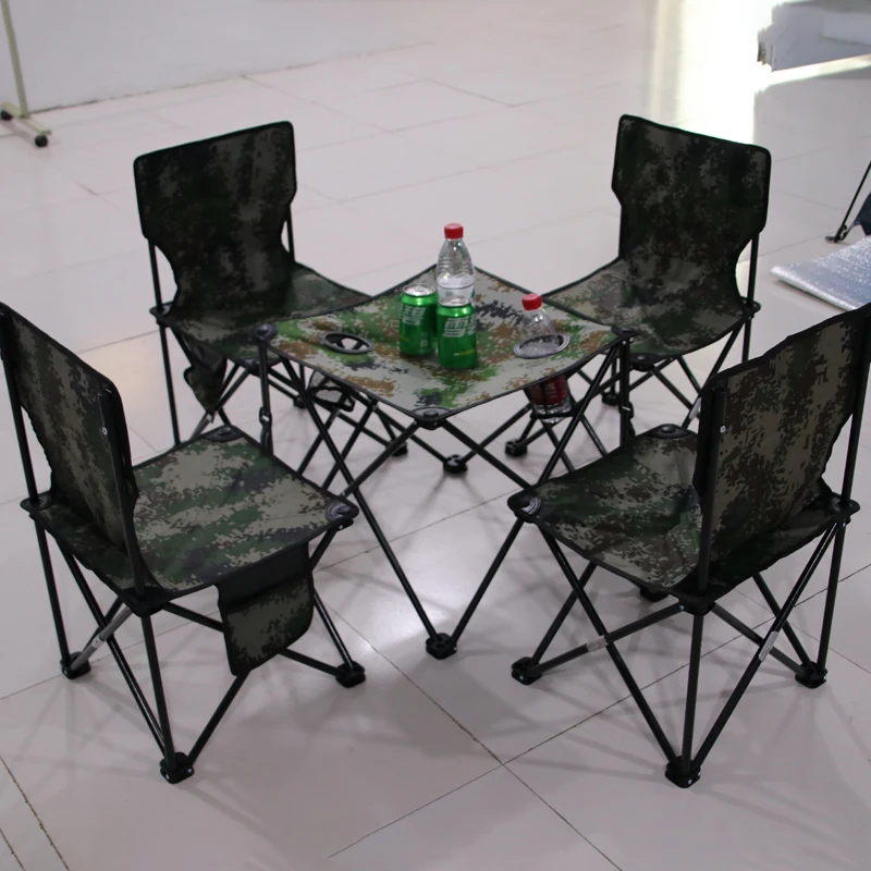 Wholesale factory customizes outdoor folding chairs with adjustable single and double camping tables and chairs