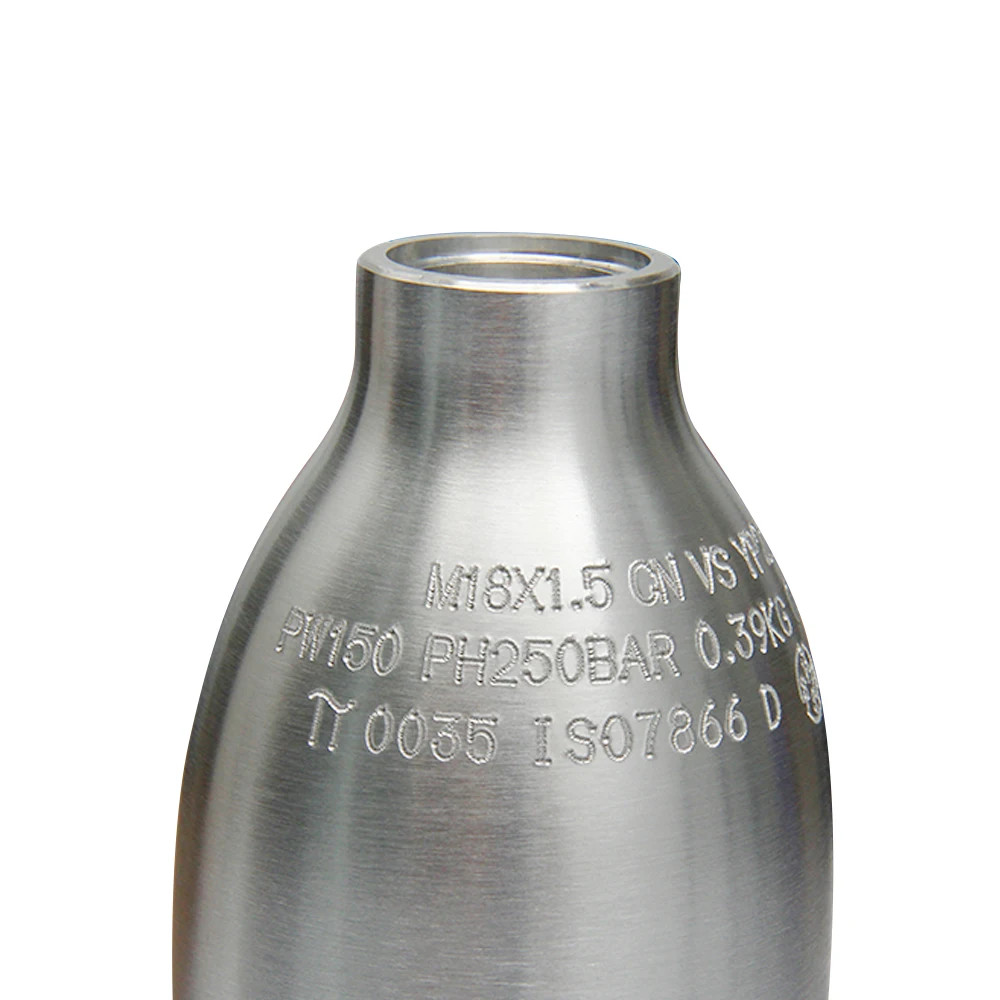 Заводская Прямая поставка, ISO 7866 TPED 0.3L алюминиевые co2 цилиндры для газировки