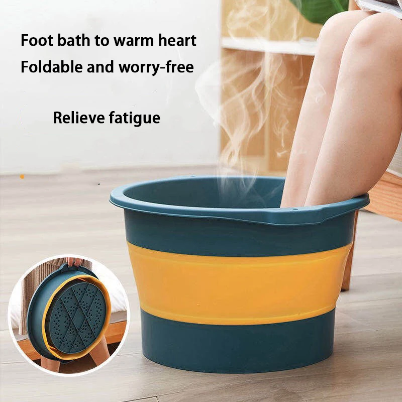 Collapsible Foot Soaking Bath Basin Foldable Plastic Foot Bath Bucket Tub Pedicure Foot Soak Bath