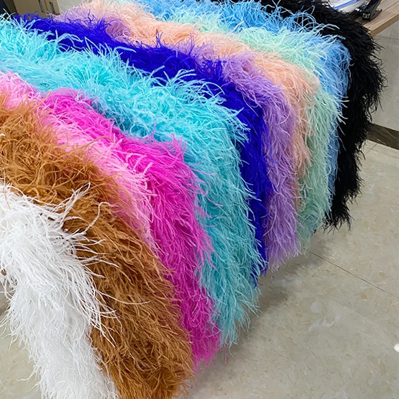 12-15cm 3ply ostrich feather boa bulk ostrich feathers for Sale/garment dress