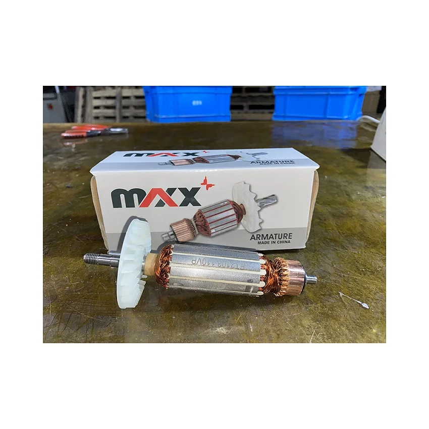 
Wholesale Customized Bright Copper And Steel Electric Tool Spare Parts Angle Grinder Armature Rotor 