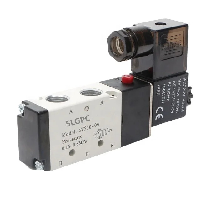 Pneumatic Solenoid Valve Single coil 4V210-08 AC220V AC110V AC24V AC12V DC24V DC12V For air