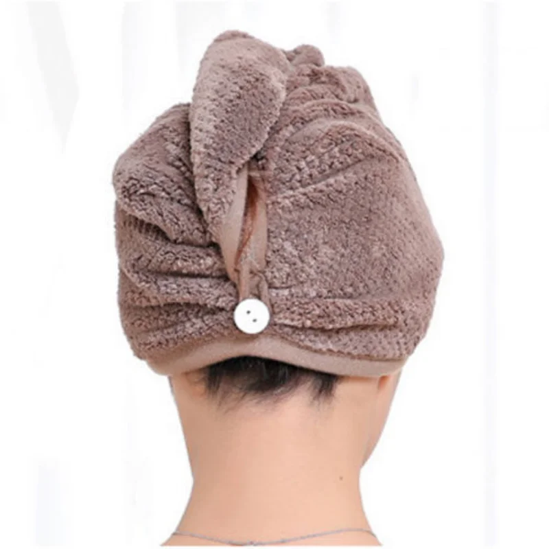 Wholesale Shower Cap Magic Microfiber Hair Quick Drying Dryer Towel Bath Wrap Cap Quick Hat Turban Dry  shower cap  hair bonnet