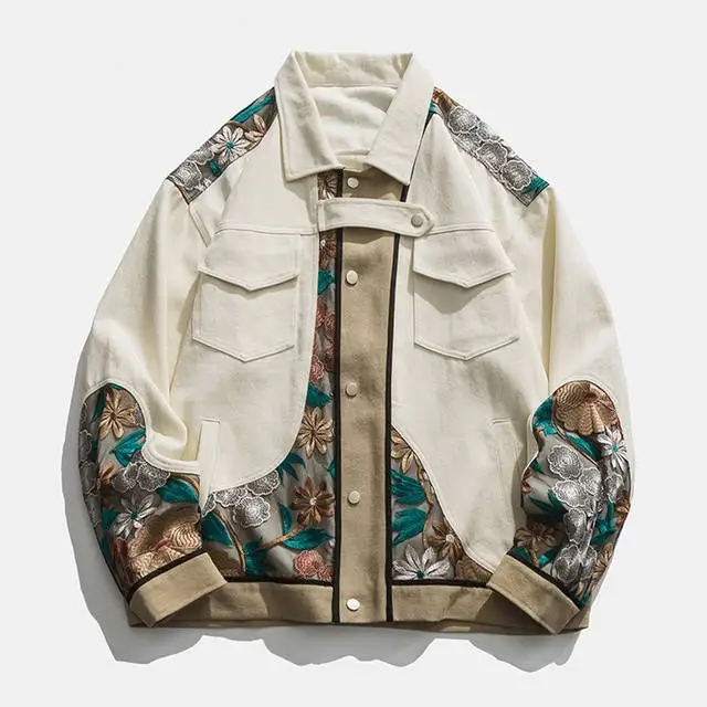 Customized New Product Embroidered Jacket Fashion Plus Size Men Coat long sleeve Korean Style comfortable Jackets For Men
