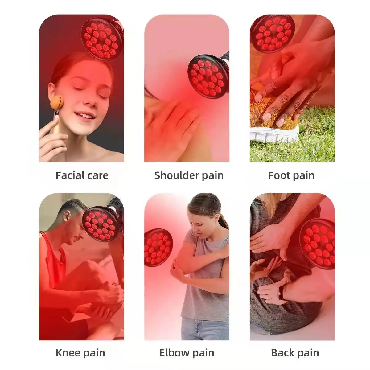 RLTTIME  Portable Bulb With Stand Join Pain Relief 660nm 850nm Red near Infrared Lamp 54w PDT Red Light Therapy for arthritis