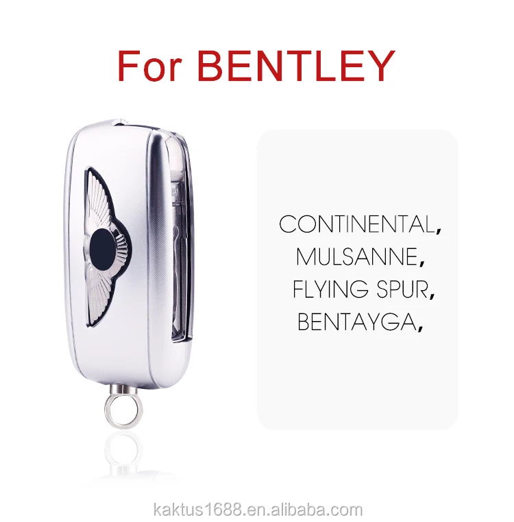Car Key Case for Bentley Bentayga Continental Aluminium alloy protect Cover Car key shell