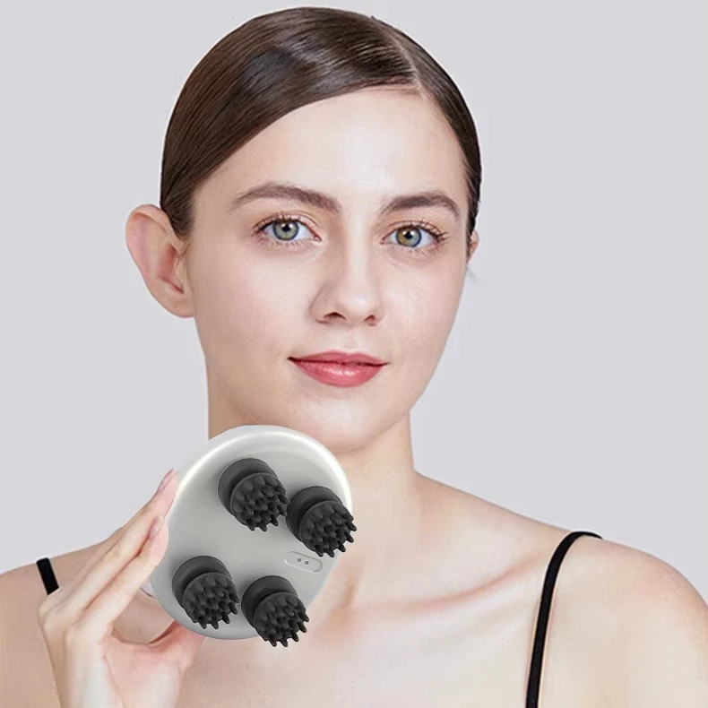 Smart head massage machine handheld vibration automatic head scalp massager high frequency deep tissue head massage brush