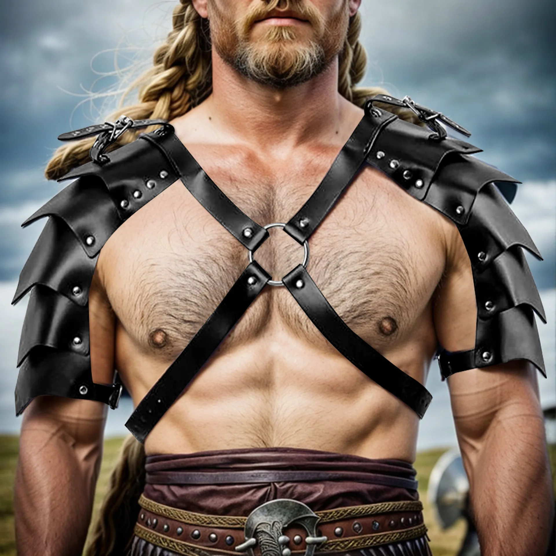 Viking Medieval Vintage Larp Costume Medieval Full Suit of Armor Warrior Chest Armor Vest Medieval Accessories Leather Armor