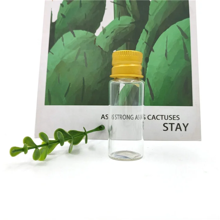 5ml/6ml/8ml/10ml/12ml/17ml/20ml/25ml 30ml Mini Glass Bottles With Aluminium Cap Empty Small Vials Jars Wishing Glass Bottle
