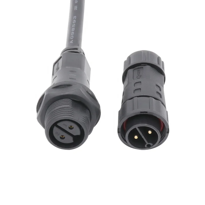 M20 Electrical Wire Connector IP67 Male Female 2 3 4 Pin LED Power Cable Waterproof Connector