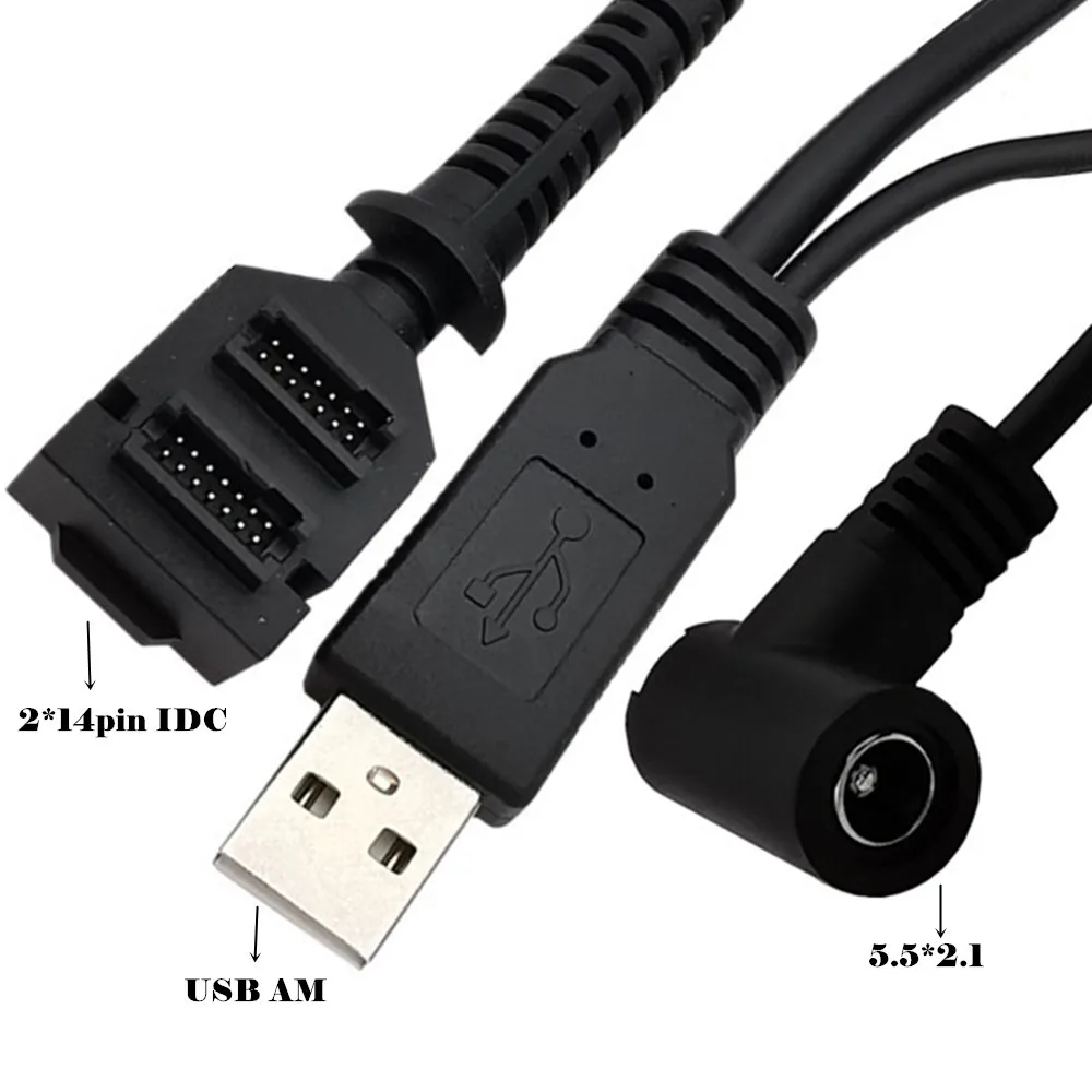 Заводское производство Лидер продаж двойной 14-контактный разъем IDC к USB + DC питания для VeriFone VX805/ VX820