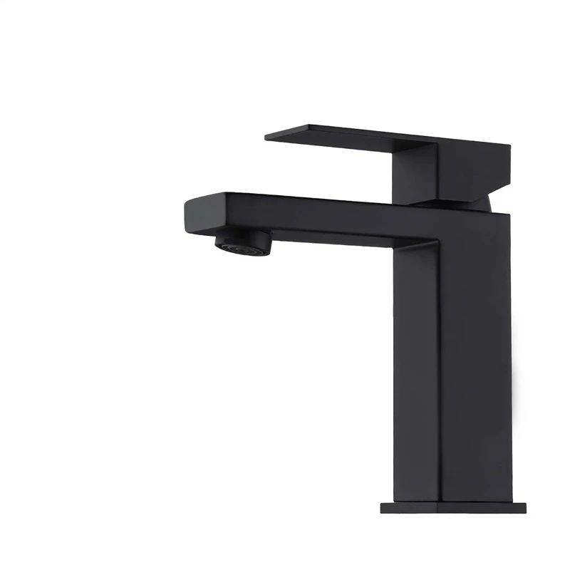 Regular Matt Black Single Handle Stainless Steel Lavatory Faucet cUPC Certified Vanity Faucet Bathroom Sink Faucet
