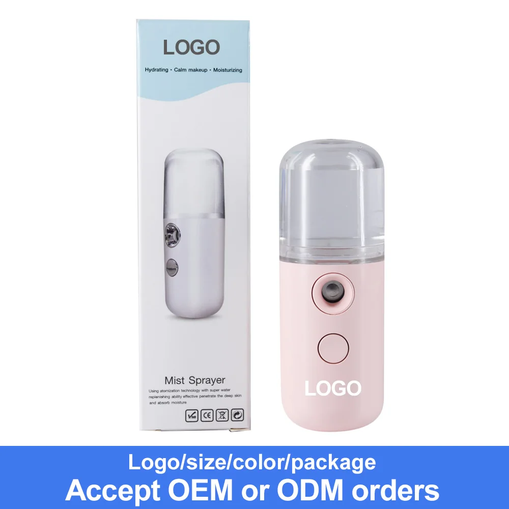 Mini Portable Nano Facial Mister 30 ml Face Humidifier USB Rechargeable Face Hydrating Skin Care Nano Facial Sprayer