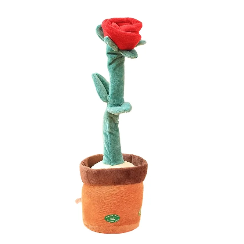 Hot Sale Swinging Wriggling Music-Playing Animal Electronic Plush Toy Funny Dancing Doll Singing Recording Features PP Cotton