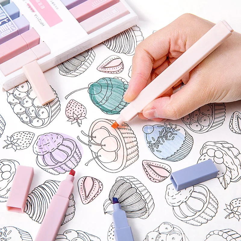 X1106-1 Factory Custom Colors High Quality Bible Highlighter Marker No Bleed Resaltadores Rotuladores Pastel