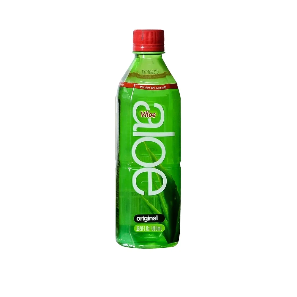 Viloe Original Flavored Aloe Vera Juice, 500ml Bottle Soft Drink, 100% Aloe Vera Coconut, Low Sugar and Low Fat
