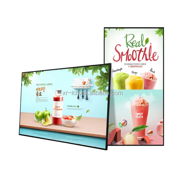 OEM 32 43 49 55 65 inch wall mounted tft capacitive touch screen lcd monitor totem digital advertising equipment