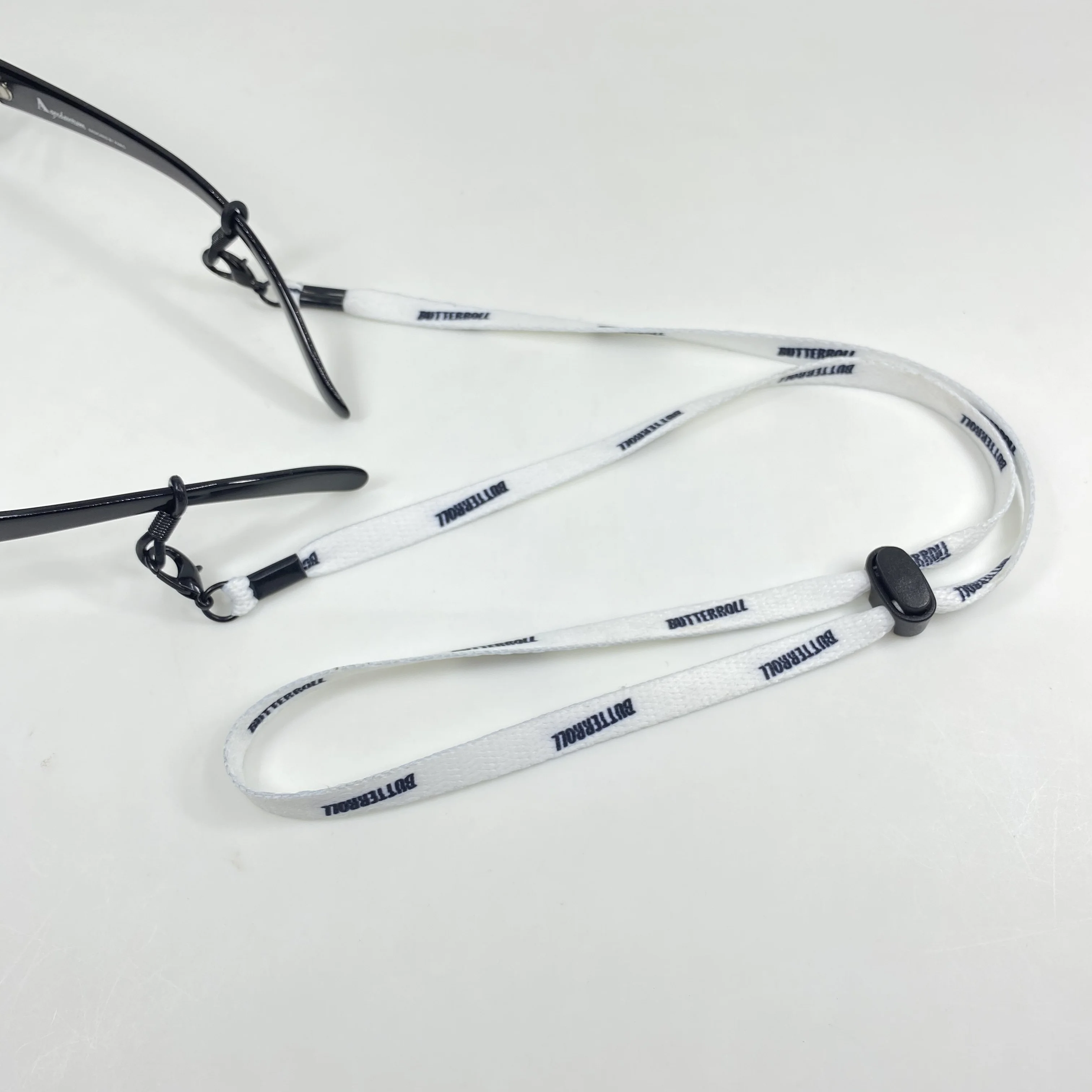 Custom logo printing sunglasses mask cord lanyard neck strap with lobster clasp hook clip rubber loop