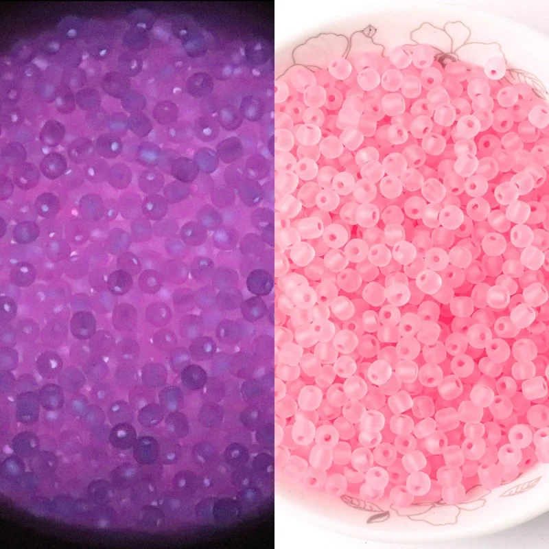 SC New Arrival High Quality Luminous Frosted Macaron Color Series 4mm Glass Seed Beads Fluorescent Glass Beads For Diy Bracelet