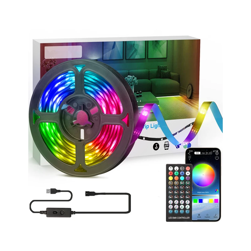 led strip light outdoor waterproof RGBIC app smart remote control SMD 5050 rgb led strip light