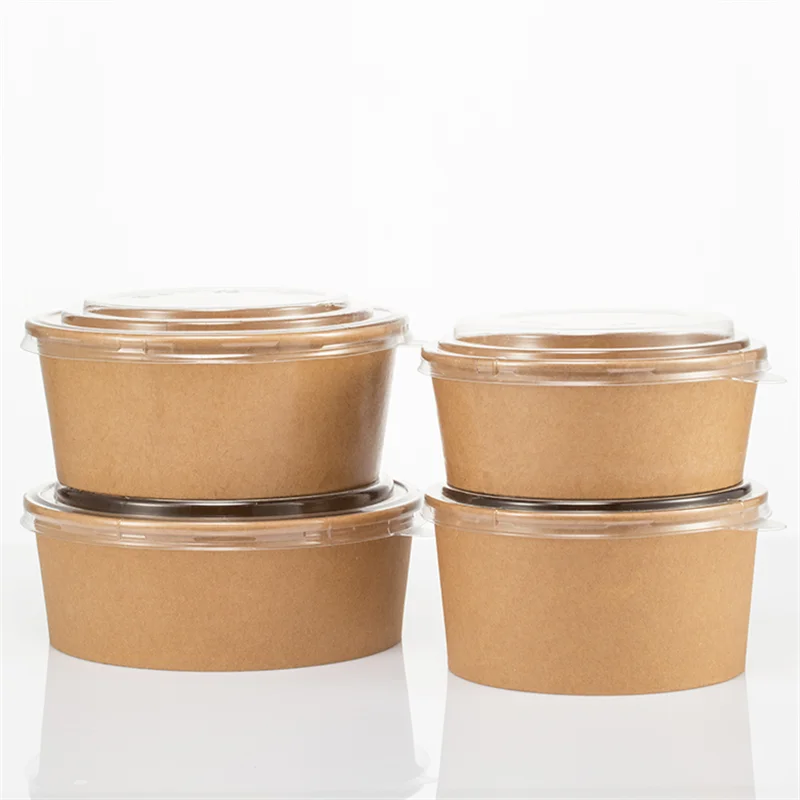 LOKYO wholesale 1000ml to go noodle bowl disposable takeout container kraft paper bowl