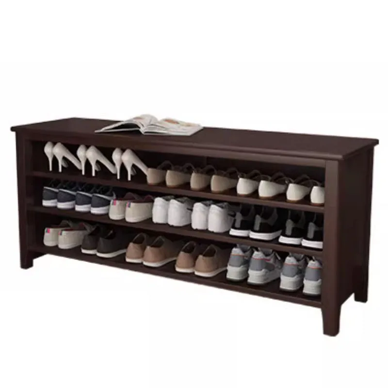 Shoe cabinet multilayer simple household entrance stool dust indoor storage door can sit small wood shoe rack