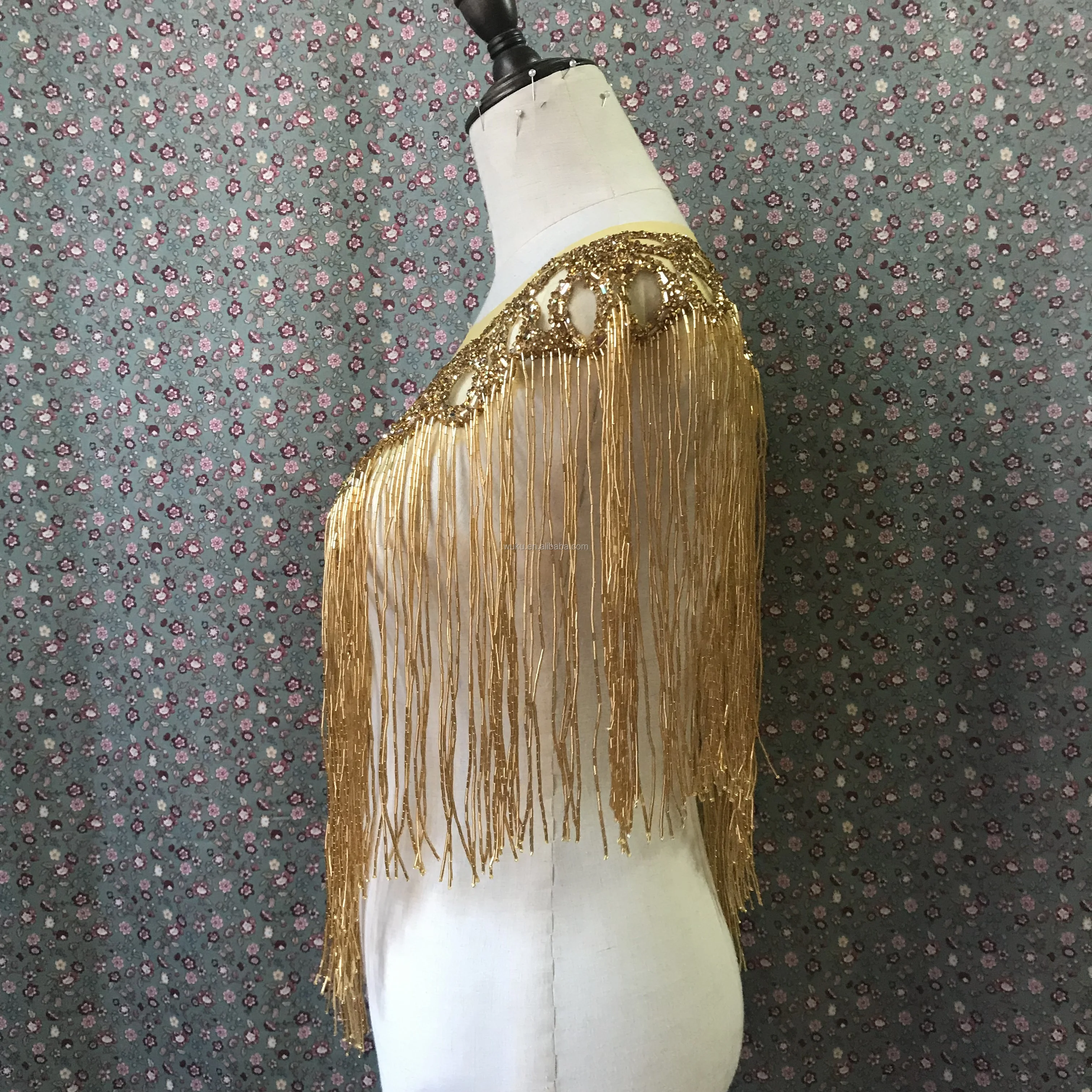 Decorative Collar Bolero with Hand Make Tassel Fringe for Dancing Dress