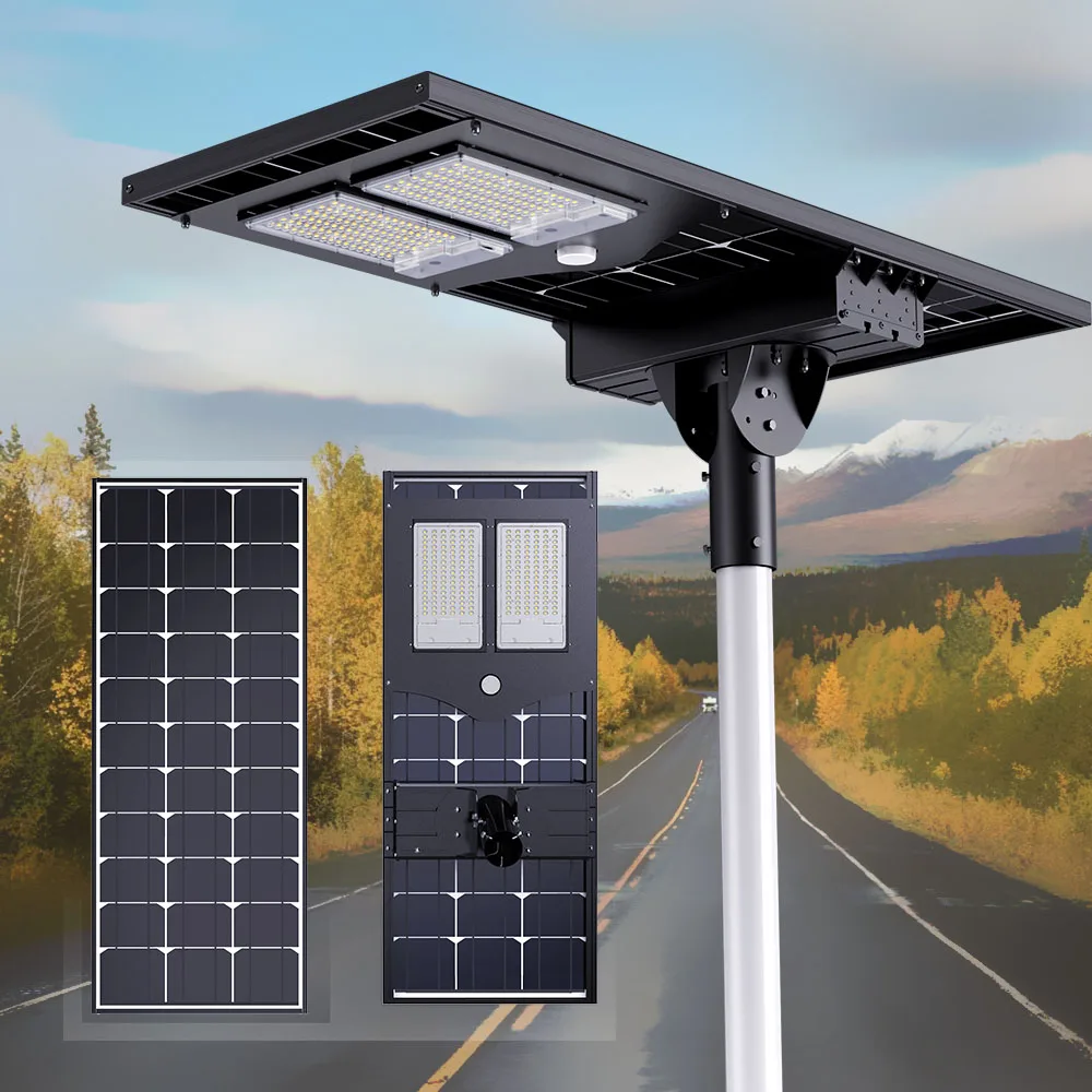 Factory Wholesale Solar LED Street Light All in One 12V Watt 60W 80W 100W IP65 Solar Street Light